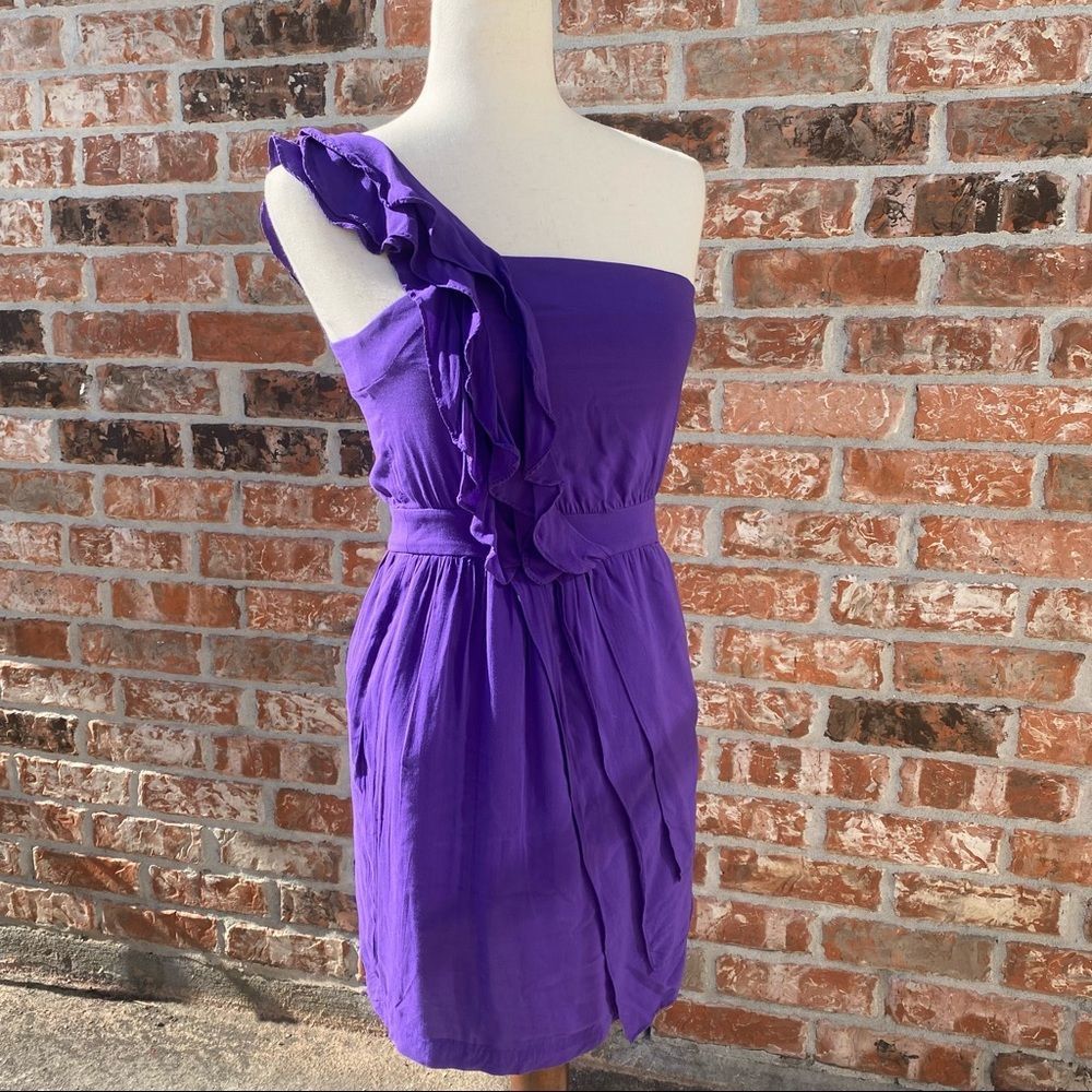 💜 BCBGeneration one shoulder cocktail dress / 2 / Excellent condition - Picture 8 of 16
